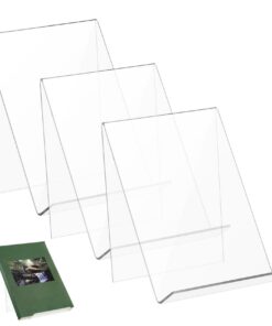 Gadpiparty 3 Stück Transparente Bücherhalter Für Schreibtisch Shows Vitrine Buchregal Broschüren Ständer Transparente Bu