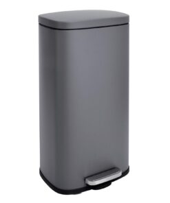 SVITA TQ30 30L Grau Mülleimer mit Pedal Softclose Deckel Inneneimer Küche