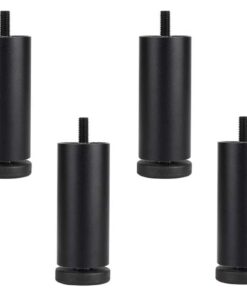 Möbelfüße Aluminiumlegierung 4 Stück Schwarz Höhenversteller 10 cm | Sofafüße Aluminiumlegierung 4 Stück M8 Gewinde Sch