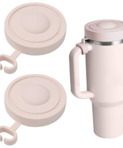 UVVRUR Stanley Cup Ersatzdeckel, Auslaufsicher mit Staubschutz, 2 Stück, für 40oz Becher, Rosa