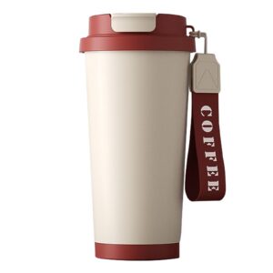 EACHPT Thermobecher Kaffee to go 530ml - Auslaufsicher mit Strohhalm und Keramikauskleidung | EACHPT Doppelwandiges Iso