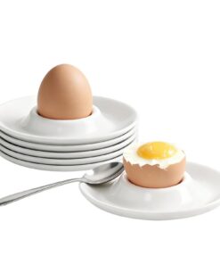 6er Set Stapelbare Eierbecher Plastik Bruchsicher Spülmaschinenfest – Ideal für Frühstück & Camping