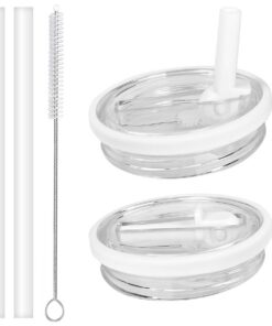 Stanley 40oz Auslaufsicher Deckel (2PCS) mit 2 Trinkhalmen + Bürste für Cup Tumbler