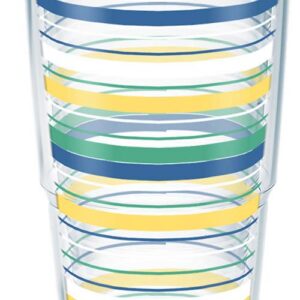 Tervis Fiesta Meadow Stripes Beige Isoliertes Thermobechen für Erwachsene, Outdoor Aktivitäten, Warm und Kalthältig, 24