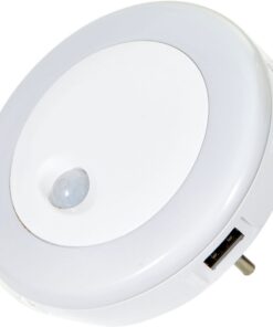 Northpoint LED Nachtlicht für Bewegungsmelder und Steckdose mit 2x seitlicher USB Ladeanschluss | Northpoint Bewegungsm