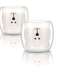 Recamania Doppelglas Becher Set für Einladungen - Trinkgläser im 2er-Set - 250 ml Fassungsvermögen - 250 ml x 2 Einheite