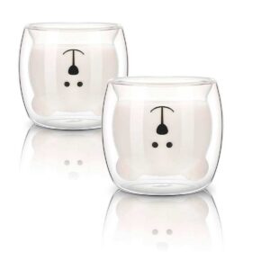 Recamania Doppelglas Becher Set für Einladungen - Trinkgläser im 2er-Set - 250 ml Fassungsvermögen - 250 ml x 2 Einheite