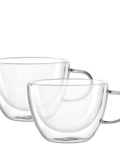 LEONARDO HOME 53064 Teetassen DUO 2er-Set 360 ml - Glas - Feinporöses Kristallglas für den every-day Gebrauch - 360 Mill