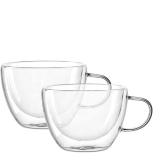 LEONARDO HOME 53064 Teetassen DUO 2er-Set 360 ml - Glas - Feinporöses Kristallglas für den every-day Gebrauch - 360 Mill