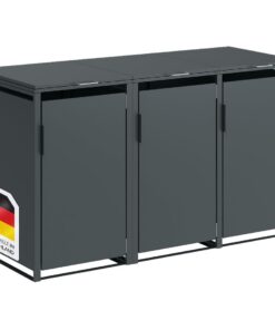 STEELSØN Anthrazit Mülltonnenbox 3er bis 240L - hochwertig, witterfest und UV-beständig - für hochwertige Müllcontainer