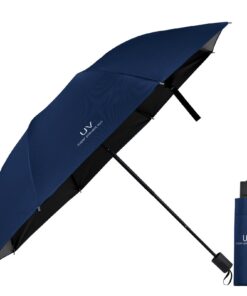 Viccoon Regenschirm Sturmfest Marineblau UV-Sonnen protección faltend für den Freiheitstraum