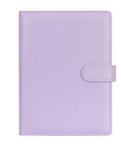 Skycase - 6-Ring-Ordner aus PU-Leder für Büro und School - Budget-Planer mit Füllpapier und Tagebuch - lila