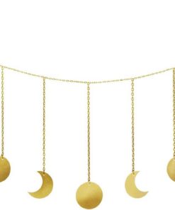 Mkouo Mond Girlande für Schlafzimmer Deko - Boho Gold Schlafzimmer Wanddekoration Hochzeitsgeschenk
