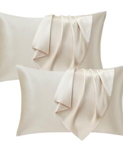 Satin Kissenbezug 40 x 80 2er Set, Weich wie Seidenkissenbezug OEKO-TEX Satin Kissenbezug 40 x 80 2er Set, Vegane Seide