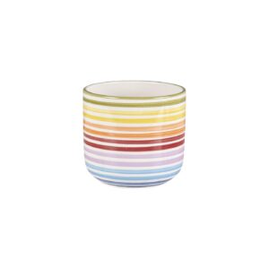Sallys Regenbogen Blumentopf Handgefertigt Indoor und Outdoor verwendbar 15.5 x 15.5 cm Ablaufloch inclusion
