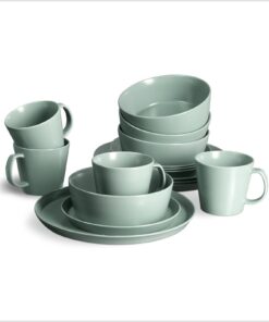 Springlane Sweet Scandi Mintfarbiges Geschirrset für 4 Personen New Bone Keramik