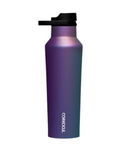 Corkcicle Isolierte Reise-Wasserflasche aus Edelstahl mit Trinkhalm-Ausgießer, hält Getränke 25 Stunden oder 12 Stunden