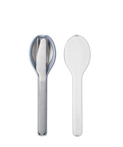 Mepal Besteck 3-teiliges Set Ellipse - Edelstahl - Nordic Blue - Perfect für Reisen - Praktisch für unterwegs - Dauerhaf