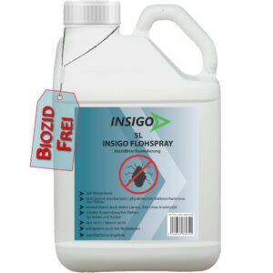 NEU Biozidfreies Flohmittel für Hund 5 Liter - Effektives Hausflobewehr - Fleespray für Hunde & Katzen - Flohabwehrs Lös