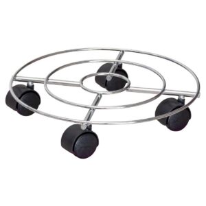 Pflanzenroller WAGNER CHROME Hohe Tragkraft | Pflanzenroller CHROME für Innenbereich Blumenroller | Pflanzenroller WAGN