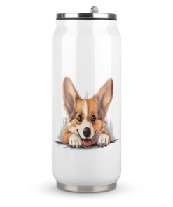 Yelolyio Pembroke Welsh Corgi Tumbler für Männer und Frauen als Geburtstagsgeschenk mit Lid und Strohhalsbecher
