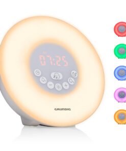 Grundig Tageslichtwecker Weiß - naturliche Farbwechsel-LED & Zonsopgangsimulation - Schlummer- & Timerfunktion - FM-Radi