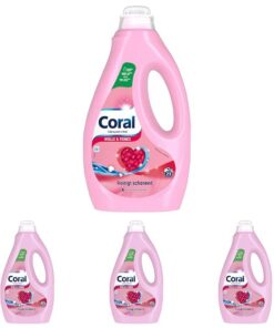 Coral Wolle & Feines Flüssigwaschmittel für eine schonende Reinigung 23 WL 1,15 Liter (Packung mit 4)