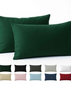 Dreamzie OEKO-TEX STANDARD 100 Kissenbezug 40 x 80 - Grün - Dicht gewebt mit 57 Fäden/cm² - Oeko Tex Zertifiziert