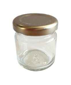 hocz 48er Set Mini Rundgläser 53 ml Silberdeckel - Honiggläser Marmeladengläser für Imker