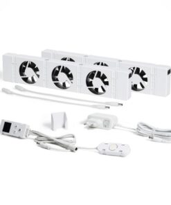 SpeedComfort Heizkörper Ventilator Duo-Set (2x) - Bis 22% Energieeinsparung - Flüsterleise mit Control Sensor