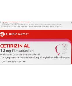 ALIUD PHARMA Cetirizin AL 10 mg, 100 Tabletten: Antiallergikum für Allergiker zur Behandlung von Allergischer Rhinitis