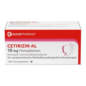 ALIUD PHARMA Cetirizin AL 10 mg, 100 Tabletten: Antiallergikum für Allergiker zur Behandlung von Allergischer Rhinitis