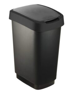 Rotho Salsa Mülleimer 25l, BPA-frei, recycelter Kunststoff, ideal für Küche und Büro, robust und hygienisch, 25l (3|3 x