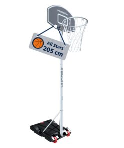 HUDORA Höhenverstellbarer Basketballkorb für Kinder - Outdoor-Garten-Station mit Rollen und Standfuß - Ideal für Outdoor