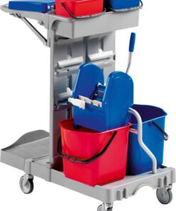 EVO-PRODUCTS Reinigungswagen Poly II Reinigung für professionelle Reiniger und Bedienung für Büros und Fabriken 2x15l