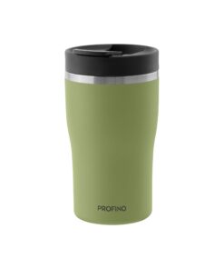 PROFINO Thermo Becher Kaffee to go Salbei 2h warm 4h kalt BPA-frei Spülmaschinengeeignet Doppellock-System
