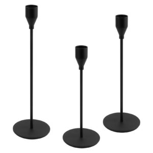 UKOFEW Kerzenständer Hochzeit, Metall, 3 Stück, 33/28/23cm, Wohnkultur, Schrankdekoration, romantische Kerzenlicht-Stimm