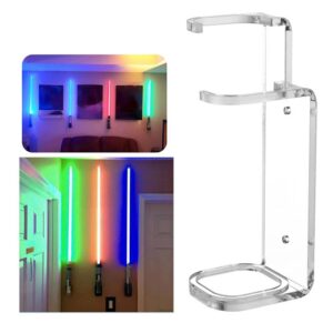 ISAKEN Lichtschwert Wandhalterungnty für Kollektion | Modisches Design | Ideal für MUSEUMS | Klaren Acryl Konstruktion |