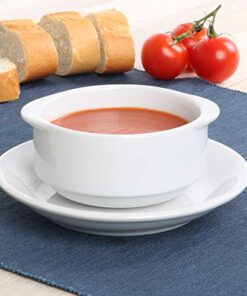 Holst Porzellan Suppentasse Set STB 001 0,30L weiß 6er Set für 6 Personen