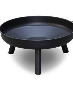 Feuerschale Ø8|5cm mit Griffen für Terrasse Camping - Große Hochwertige Eisen Feuerstelle