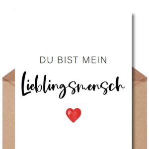 The Life Barn Geburtstagskarte mit Umschlag Lieblingsmensch Karte Kostenlose Postkarte