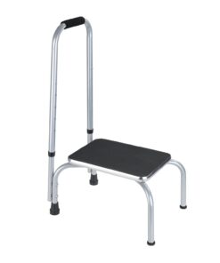 Maximex SECURA Sicherheits-Tritt - Rutschsicherer Haushaltstritt Grau 26,5 x 78-98 x 32 cm