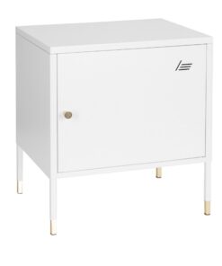 hjh OFFICE UMEO Metallschrank Weiß/Gold Industrial-Design 50x45x35cm