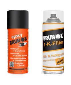 Generisch BRUNOX Rostschutz-Set – Epoxy Rostumwandler + 1-K-Filler Grundierung – 400 ml Spraydose – für Auto, Oldtimer,