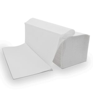 Defacto Papierhandtücher extra weiche Handtuchpapier, Weiß für Spender | 3200 Stück Falthandtücher, 2-Lagig, 25x23 cm |