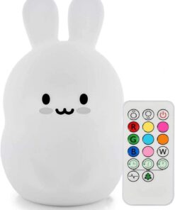 Kaninchen Nachtlicht für Kinder | Safte Nachttischlampe zur Beruhigung von Babys, einstellbare Helligkeit & Farbe, Touch