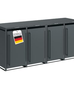 STEELSØN Xalara Anthrazit Mülltonnenbox - hochwertig, witterfest und UV-beständig für 4er bis 240L Müllcontainer - ideal