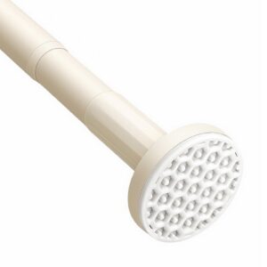 Momooda Teleskopgardinenstange Edelstahl Beige 50-80cm für Badezimmer Fenster Küche Schrank OHNE Bohren Zum Klemmen