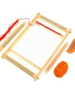 Großer Webrahmen - 30x40 cm Kinder-Set Grundschule Schulausstattung und Wolle, Einstellstab, Kamm, Holz, Schiffchen & Ny