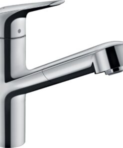 Hansgrohe Focus M42 Küchenarmatur - Brause ausziehbar, Chrome, schwenkbar, 150mm Auslaufhöhe, 71814000
